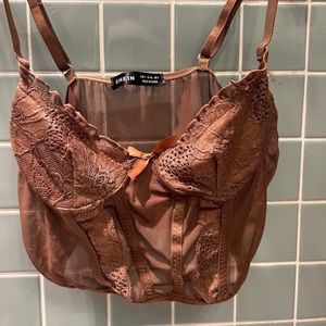 Brown corset top